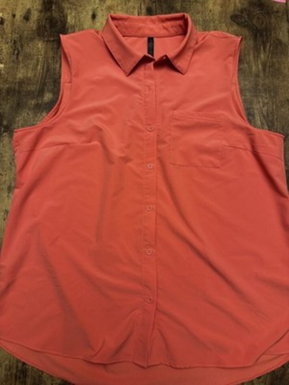 Gaiam Women's Sleeveless Performance Golf Shirt Coral Orange Size XL